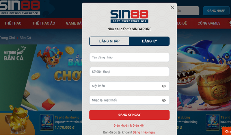 Sin88 – Nhà cái uy tín hàng đầu đến từ cường quốc Singapore