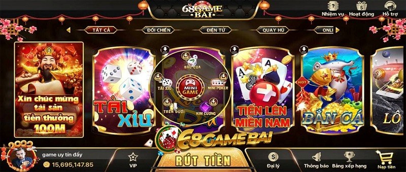 Trải nghiệm sân chơi đổi thưởng xanh chín đẳng cấp 68gamebai