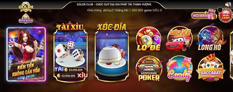Gold8 Club – Chơi siêu đơn giản, nhận code cực lớn